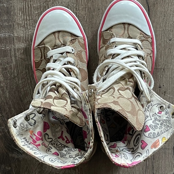 COACH Bonney Brown Monogram Hightop/ Boots - Picture 6 of 7